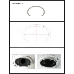 Protection esthétique inox ovale ouverte pour sortie ovale 115x70mm Ragazzon Universel Protections Estètiques View All
