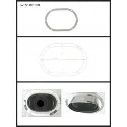 Protection esthétique inox ovale fermée pour sortie ovale 128x80mm Ragazzon Universel Protections Estètiques View All