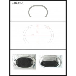 Protection esthétique inox ovale ouverte pour sortie ovale 128x80mm Ragazzon Universel Protections Estètiques View All