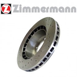 Disque de frein sport/percé Avant ventilé 256mm, épaisseur 22mm Zimmermann Skoda Octavia (1U2) 1.6, 1.9 SDI, 1.9Tdi 90cv